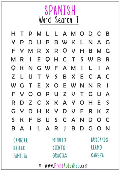 Unlocking the World of Spanish: Your Ultimate Guide to Printable Word Searches That Make Learning Fun!