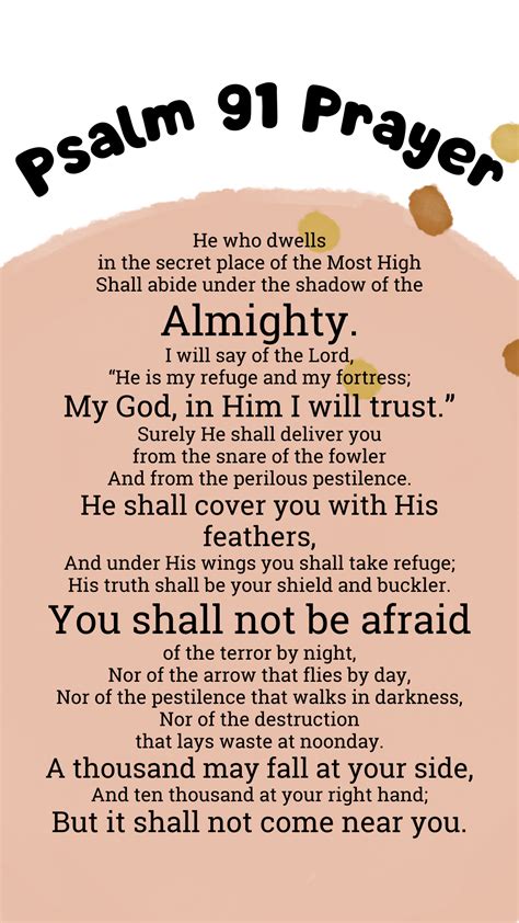 Your Ultimate Guide to Finding and Embracing Psalm 91 Printable PDFs for Free: A Shield of Comfort and Strength