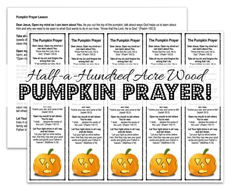 The Ultimate Guide to Pumpkin Prayer Printables: Illuminating Faith and Fun This Fall