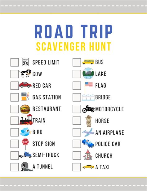 The Ultimate Road Trip Scavenger Hunt Printable: Your Cure for Car Boredom!