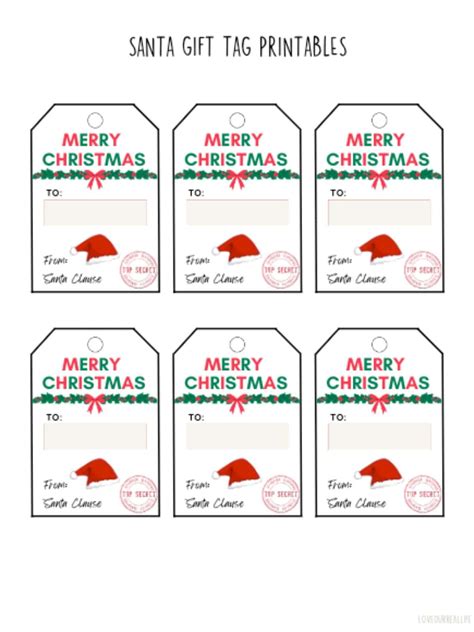 Unwrap Joy This Christmas: Your Ultimate Guide to Santa Gift Tags Printable Free!
