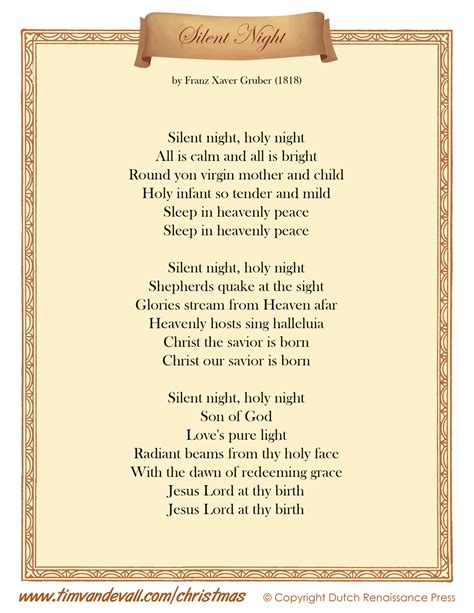Sing Along This Season: Your Beautiful 'Silent Night' Lyrics Printable Guide