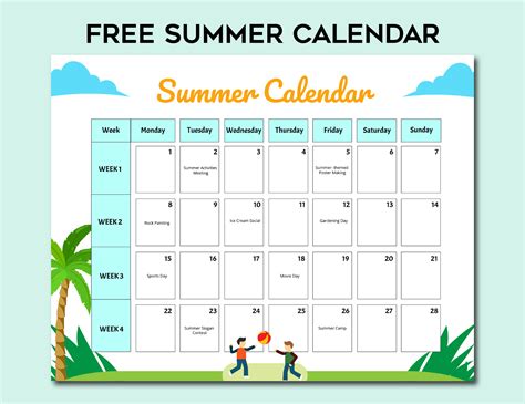 Unlock Your Best Summer Ever: The Ultimate Guide to Your Perfect Summer Calendar Printable