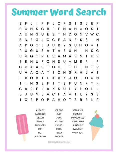 Unlock Summer Fun: Your Ultimate Guide to the Perfect Summer Word Search Printable PDF!