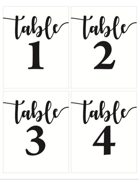 Your Ultimate Guide to Beautiful & Budget-Friendly Table Numbers Printable
