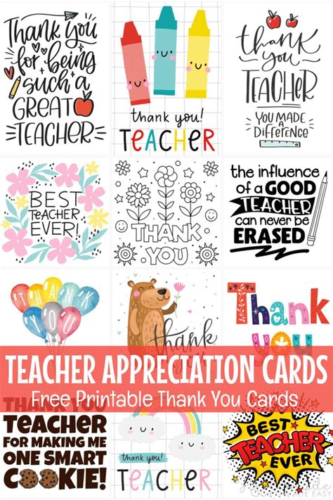 Unlocking Heartfelt Gratitude: Your Ultimate Guide to Free Teacher Appreciation Printables