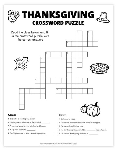 Your Ultimate Guide to Free Printable Thanksgiving Crosswords: Fun for Every Feathered Friend!