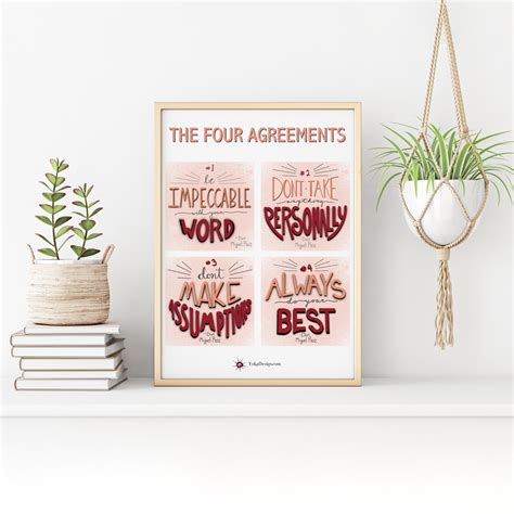 Find Your Inner Peace: How a Free Printable Four Agreements Poster Can Transform Your Daily Life