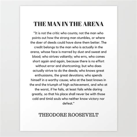The Ultimate Guide to The Man in the Arena Printable: Your Journey to Daring Greatly