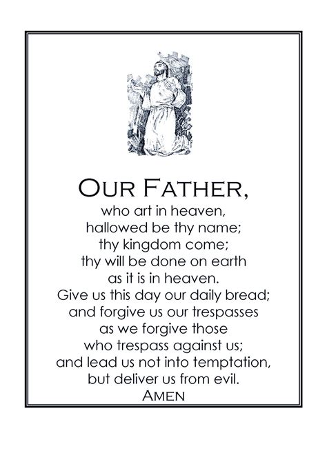 The Our Father Prayer Printable: Your Guide to Beautiful & Meaningful Copies
