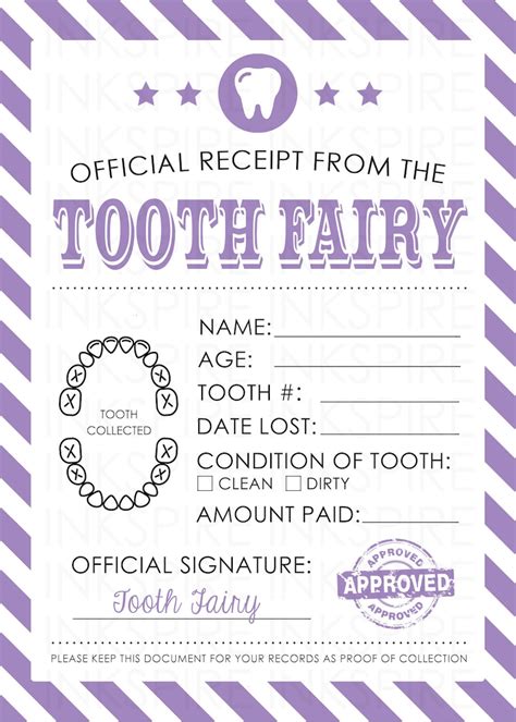 The Ultimate Guide to Tooth Fairy Receipt Printables: Make Every Lost Tooth Magical!