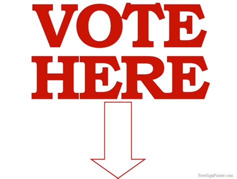 Guiding the Way: Your Easy Guide to Finding the Perfect "Vote Here" Sign Printable