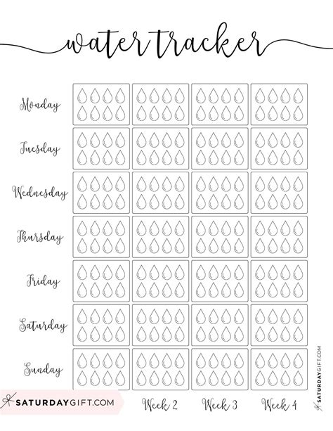 Unlock Your Hydration Goals: The Best Water Tracker Printables for Every Need
