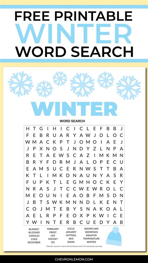 Unearth the Fun! Your Ultimate Guide to Getting the Best Winter Word Search Free Printables