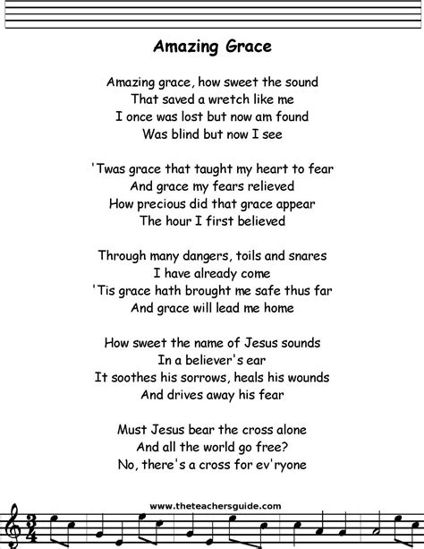 Finding Comfort in Song: Your "Amazing Grace" Words Printable Guide