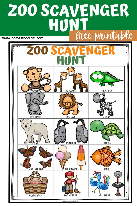 Unleash the Wild Fun: Your Ultimate Guide to an Epic Zoo Scavenger Hunt Printable!