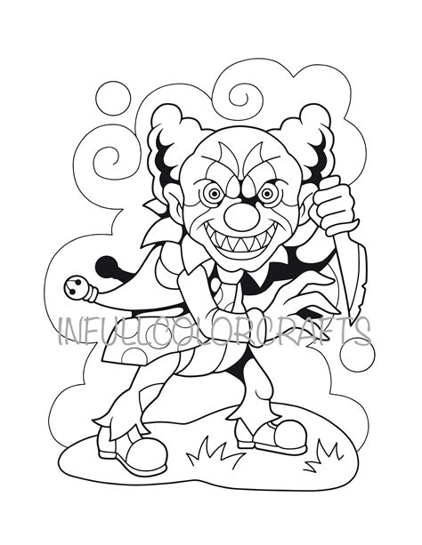 Artistic Expressions: Intricate Clown Coloring Pages for Grown-Ups