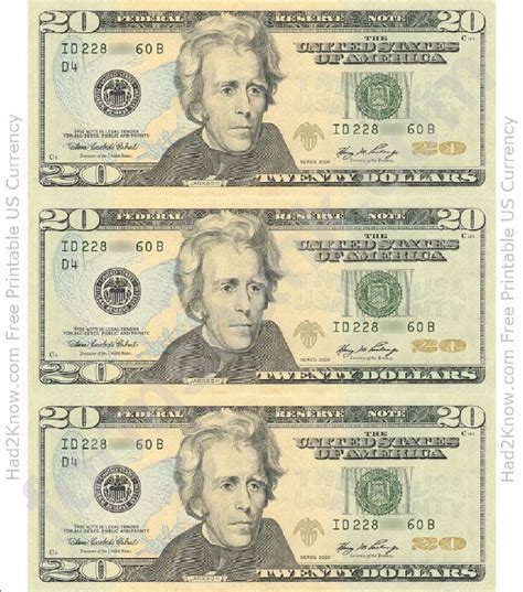 Artistic Expressions: Using a Printable 20 Dollar Bill in Creative Projects