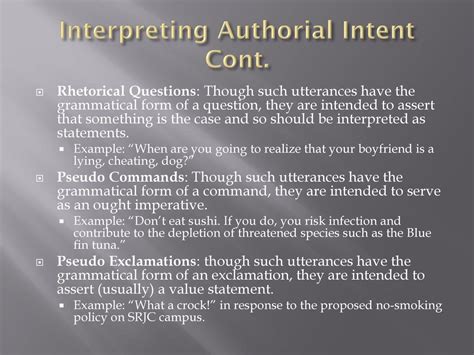 Authorial Intent & Craft Questions