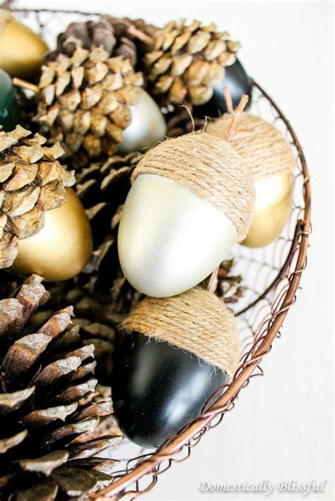 Autumn Decor Magic: Elegant Acorn Embellishments