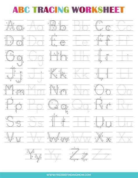 Basic Tracing & Writing Printables: The Foundation