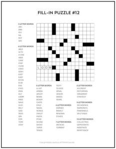 Beyond Entertainment: The Remarkable Benefits of Solving Free Printable Fill-It-In Puzzles