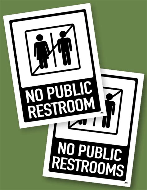 Beyond "No": Crafting the Right Message for Your Printable No Public Restroom Sign