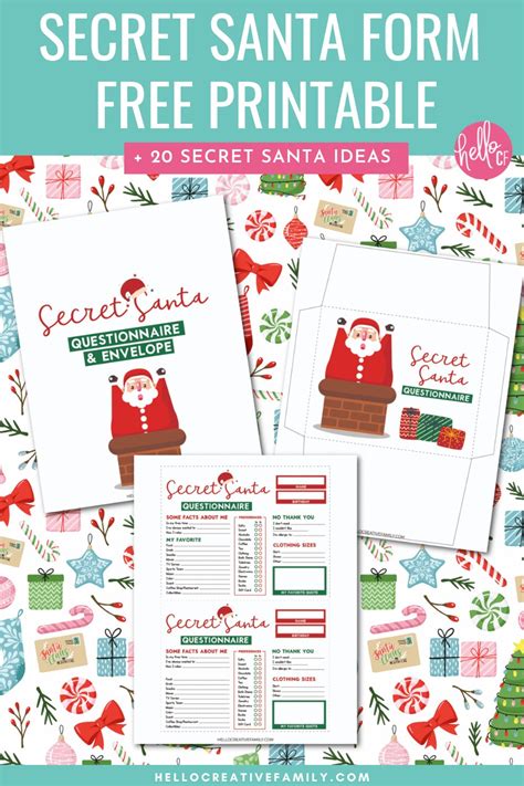 Beyond the Basics: Creative & Themed Secret Santa Template Printables