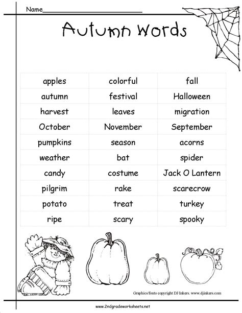 Beyond the Basics: Grades 4-6 Autumn Worksheets Printable