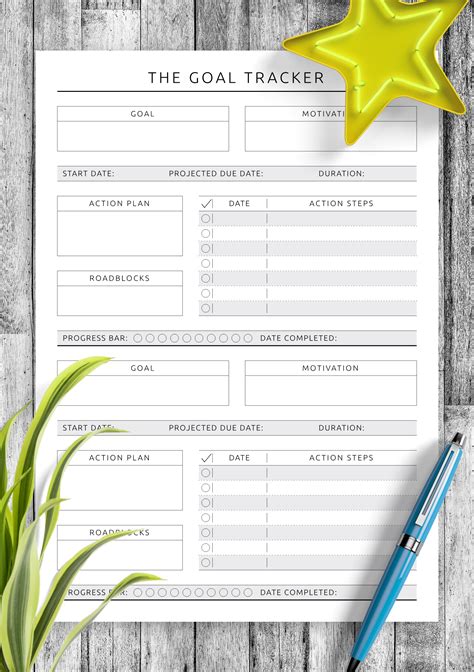 Beyond the Basics: Tailoring Goal Tracker Printables for Specific Goals