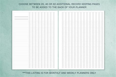 Beyond the Basics: Tracking & Record-Keeping Pages