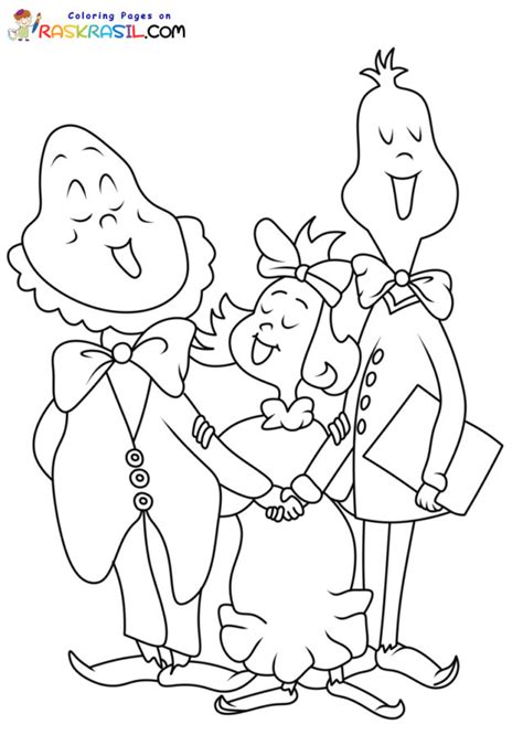 Beyond the Green Mean One: Whoville & Character Cast Coloring Fun