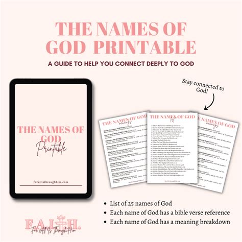 Beyond the Page: Creative & Devotional Uses for Printable Names of God