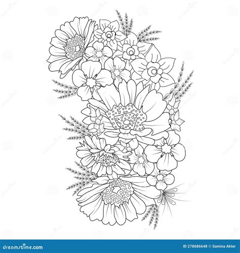 Blossoming Art for Relaxation: Coloring Pages