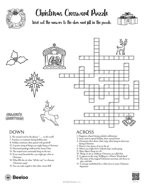Brain-Teasing & Challenging Holiday Crossword Puzzles