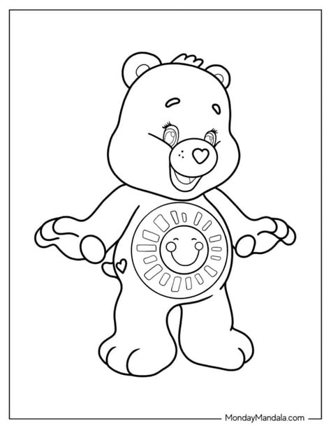Brighten Their Day: Care Bear Coloring Page Adventures