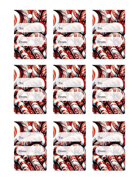 Candy Cane Gift Tags & Treat Bag Toppers