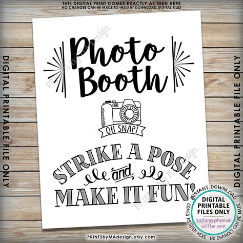 Capture the Moment: Printable Photo Booth Signs & Banners