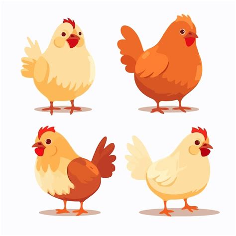 Cartoon & Whimsical Chickens