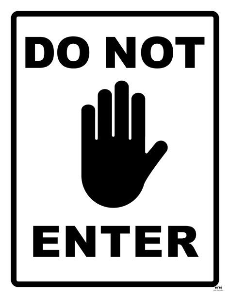 Categories of 'Do Not Enter' Sign Printables for Every Need