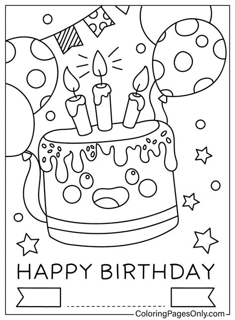 Categories of Printable Coloring Birthday Card Magic