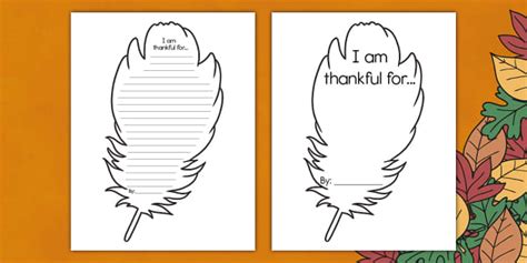 Categories of Thanks: What to Write on Your Turkey Feathers