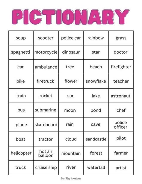 Category 1: Everyday Objects & Household Heroes (Beginner-Friendly Pictionary Words Printable)