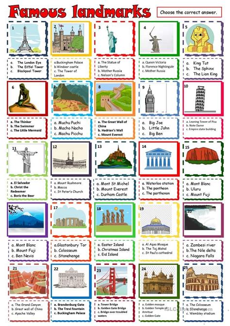 Category 5: Travel & Landmark Triumphs (Globetrotting Pictionary Words Printable)