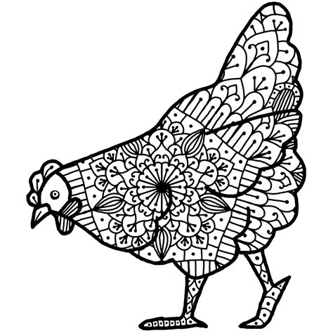 Category 9: Stress-Relief & Mindful Chicken Mandalas – Coloring for Calm