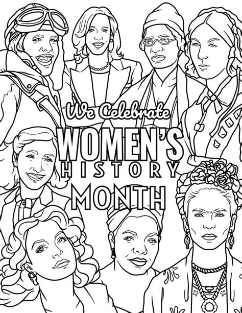 Celebrating Empowerment: Women's History Month Coloring Pages