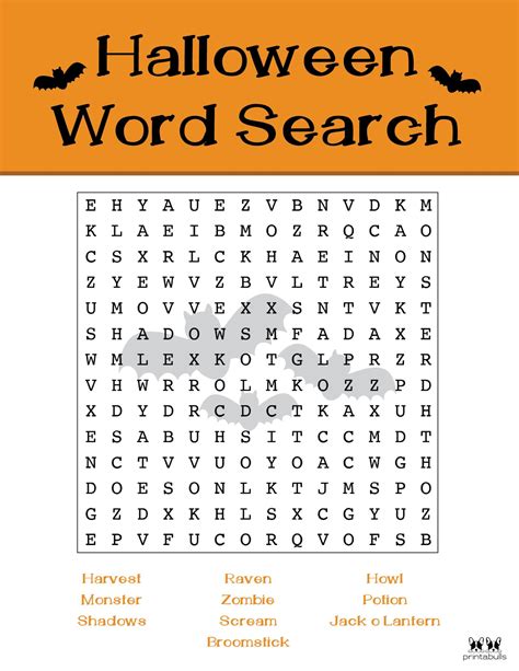 Challenging & Advanced Halloween Word Searches