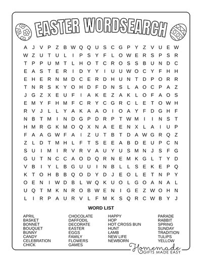 Challenging & Thematic: Advanced Easter Word Search Puzzles