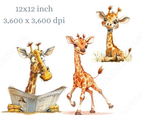 Charming Cartoon & Whimsical Giraffes: Fun for All Ages