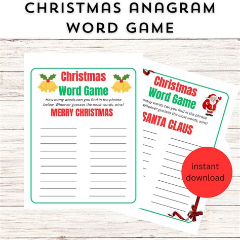 Christmas Anagram & Scramble Fun: Twist Your Way to Holiday Words